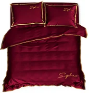 Pościel - Pościel Z Haftem 160X200 Soft Czerwona 2604 - miniaturka - grafika 1