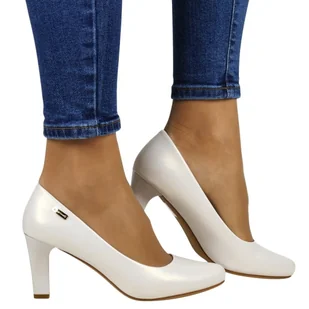 CZÓŁENKA NA SŁUPKU SZPILKI SERGIO LEONE 1459 J.SZARE MATOWE - Czółenka - miniaturka - grafika 1