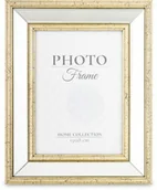 Ramki na zdjęcia - Ramka na zdjęcie zdjęcia złoto-srebrna glamour 24,5x19,5x2,5-16 168652 - miniaturka - grafika 1
