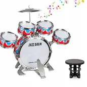 Instrumenty muzyczne dla dzieci - Zestaw perkusyjny JAZZ DRUM 10ci - miniaturka - grafika 1