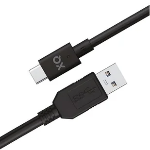 Kabel USB - USB-C XQISIT 49412 1 m Czarny - Kable USB - miniaturka - grafika 1