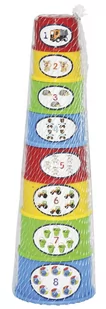 Wader, piramidka edukacyjna 8 elementów kubeczki 42330 - Zabawki interaktywne dla dzieci - miniaturka - grafika 1