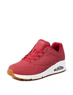 Trampki damskie - Skechers Damskie trampki Uno Stand on Air, Czerwony biały, 38.5 EU - miniaturka - grafika 1