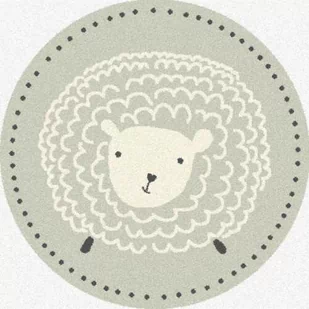 Dywan polski Agnella Isfahan M SHEEP popielaty wełna koło - Dywany - miniaturka - grafika 1