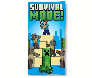 Ręcznik kąpielowy plażowy MINECRAFT 70x140 bawełna 290gsm - Okrycia kąpielowe dla dzieci - miniaturka - grafika 1