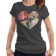 Koszulki i topy damskie - Casper Przyjazny Ghost Heart Breaker Koszulka damska Węgiel drzewny Large - miniaturka - grafika 1