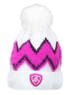 Czapki damskie - Peak Mountain Czapka "Mouton" w kolorze biało-różowym - miniaturka - grafika 1