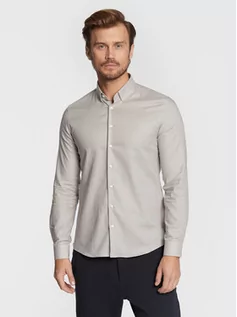 Koszule damskie - Calvin Klein Koszula Multi Check K10K108421 Szary Slim Fit - grafika 1