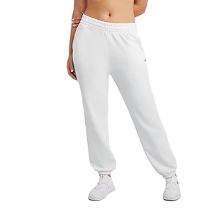 Champion Damskie spodnie dresowe Powerblend Sweatpants, białe, średnie - Spodnie damskie - miniaturka - grafika 1