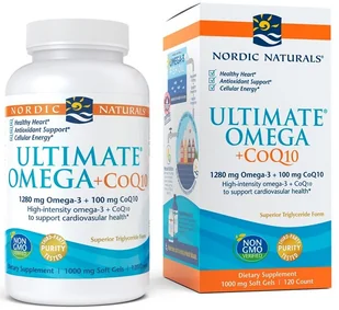 Ultimate NORDIC NATURALS NORDIC NATURALS Omega + CoQ10 100mg (Omega-3, Koenzym Q10) 120 Kapsułek żelowych - Witaminy i minerały - miniaturka - grafika 1