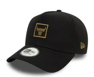 Czapki i chusty sportowe męskie - Czapka z daszkiem New Era Chicago Bulls Metallic Patch 9FORTY czarny - miniaturka - grafika 1