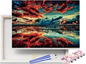 Malowanie po numerach - Malowanie po numerach Zachód Słońca nad Morzem / beliart - miniaturka - grafika 1