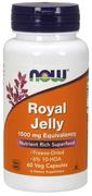 Suplementy naturalne - NOW Foods - Royal Jelly, Mleczko Pszczele, 1500mg, 60 vkaps - miniaturka - grafika 1