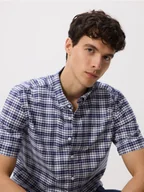 Koszule męskie - Reserved - Koszula regular fit w kratę - granatowy - miniaturka - grafika 1