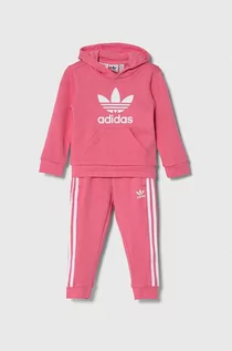 Dresy i komplety dla dziewczynek - adidas Originals dres dziecięcy kolor różowy - grafika 1