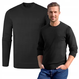 SWETER Męski Klasyczny Jednokolorowy Gładki Basic CZARNY L Pako Jeans - Swetry męskie SWETER Męski Klasyczny Jednokolorowy Gładki Basic CZARNY L Pako Jeans - Swetry męskie - miniaturka - grafika 1