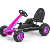 Jeździki dla dzieci - Milly Mally Gokart na pedały Viper Pink STREFADZIECIAKOW.PL 3128 - miniaturka - grafika 1