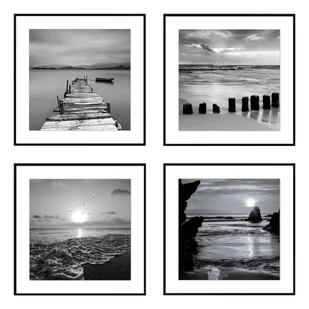 Obrazy zestaw 4 szt. 30x30 cm Silence by the Water - Obrazy i zdjęcia na płótnie - miniaturka - grafika 1