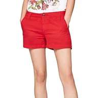 Spodenki damskie - Spodenki damskie Pepe Jeans Balboa bawełniane czerwone-W26 - miniaturka - grafika 1