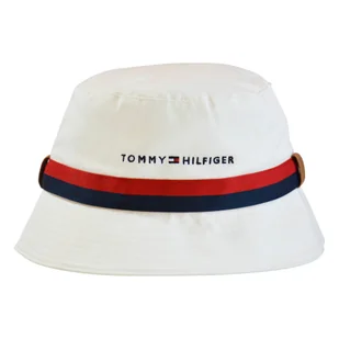 Kapelusz Tommy Hilfiger Established Tape Bucket Biały - AM0AM08271-YBI - Czapki męskie - miniaturka - grafika 1