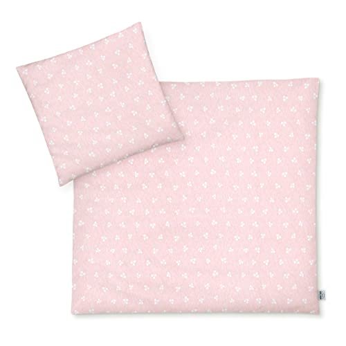 Julius Zöllner Jersey - pościel dziecięca 80 x 80 + 35 x 40 cm, 2-częściowy zestaw pościeli z poszewką na kołdrę i poszewką na poduszkę, 100% bawełna dżersejowa, z zamkiem błyskawicznym, Standard 100