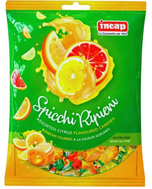 Cukierki cytrusowe Spicchi Ripieni 200g - nadziewane, włoskie