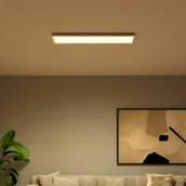 Lampy sufitowe - Philips Hue Inteligentna lampa sufitowa Surimu, możliwość ściemniania, biały / opal, salon / jadalnia, aluminium, nowoczesny - miniaturka - grafika 1