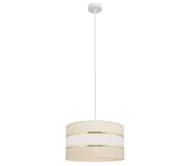 Lampy sufitowe - Żyrandol na lince HELEN 1xE27/60W/230V śr. 35 cm kremowy/złoty - miniaturka - grafika 1