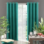 Zasłony - Zasłona na przelotkach Welur Moradi Ciemna zieleń 140x250cm - miniaturka - grafika 1