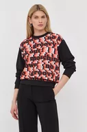 Bluzy damskie - Love Moschino bluza bawełniana damska kolor czarny wzorzysta - miniaturka - grafika 1