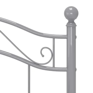 Lumarko Rama łóżka, szara, metalowa, 100 x 200 cm - Łóżka - miniaturka - grafika 7