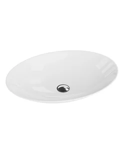 Lavita Cleo Umywalka nablatowa 50x36 cm biały połysk 5900378310495 - Umywalki - miniaturka - grafika 1
