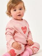 Śpiochy dla niemowląt - Sinsay - Komplet: bluza i legginsy - różowy - miniaturka - grafika 1