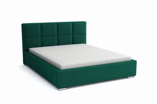 Łóżko tapicerowane 120x200 z materacem do sypialni - Alaska Ciemno Zielone - Łóżka - miniaturka - grafika 1