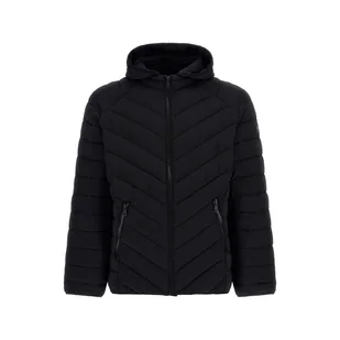 Męska Kurtka zimowa pikowana GUESS STRETCH HOODIE JACKE M2YL15WEQP0-JBLK – Czarny - Kurtki męskie - miniaturka - grafika 1