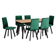 Stoły z krzesłami - Zestaw stół i 6 krzeseł drewnianych OSLO 6 + HUGO 2 - miniaturka - grafika 1