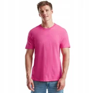 Koszulki męskie - T-shirt Koszulka Męska Bawełna 100% FruitLoom Original T 610820 FUKSJA M - miniaturka - grafika 1