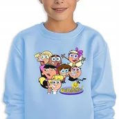 Bluzy dla dziewczynek - Bluza Dziecięca Niebieska Wróżkowie Chrzestni Uczniowie Wzory -128 Cm (7-8) - miniaturka - grafika 1