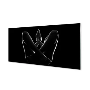 Szklany lacobel + klej Nogi i ręce kobiety 120x60 - Dekoracje domu - miniaturka - grafika 1