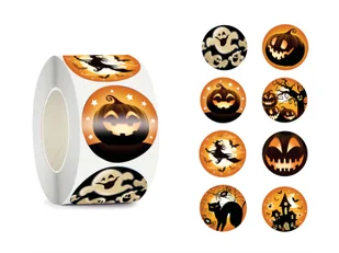 Rolka naklejek na Halloween - 200 szt. - Halloween - miniaturka - grafika 1
