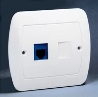 Gniazdka elektryczne - Kontakt Simon Gniazdo ścienne Akord Telefoniczne RJ12 Pojedyncze AT1/11 biały - miniaturka - grafika 1