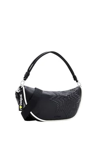Desigual Women's Aquiles Z Sheffield Accessories PU Shoulder Bag, Black, czarny - Torebki damskie - miniaturka - grafika 1