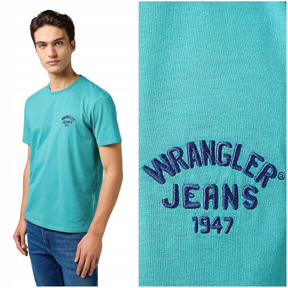 Wrangler SMALL LOGO TEE LatigoBay koszulka bawełniana męska haft z logo 4XL