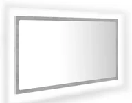 Lustra - Prostokątne szare lustro wiszące LED C9-W26 - miniaturka - grafika 1
