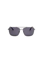 Okulary korekcyjne, oprawki, szkła - Calvin Klein Męskie okulary przeciwsłoneczne w kolorze srebrnym - miniaturka - grafika 1