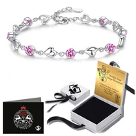 Bransoletki - Bransoletka Damska Serce SREBRO 925 łańcuszek Prezent Dla Dziewczyny Mamy - miniaturka - grafika 1