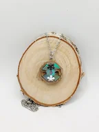 Naszyjniki - Naszyjnik z łańcuszkiem Kolorowy - miniaturka - grafika 1