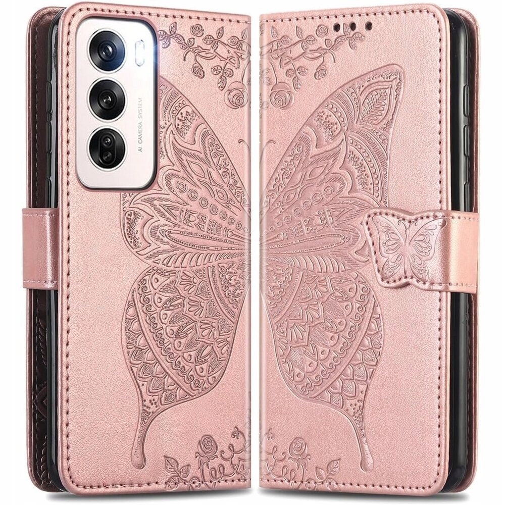 Etui Z Klapką Do Oppo Reno 12 Case Obudowa Futerał Eko Skóra Portfel Plecki