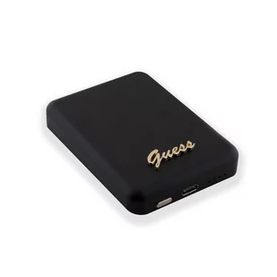 Guess Metal Script Logo 5000 mAh Magsafe powerbank (czarny) - Powerbanki - miniaturka - grafika 1
