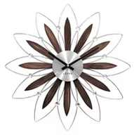 Zegary - Zegar ścienny Lavvu Crystal Flower LCT1110 brązowy, 49 cm - miniaturka - grafika 1